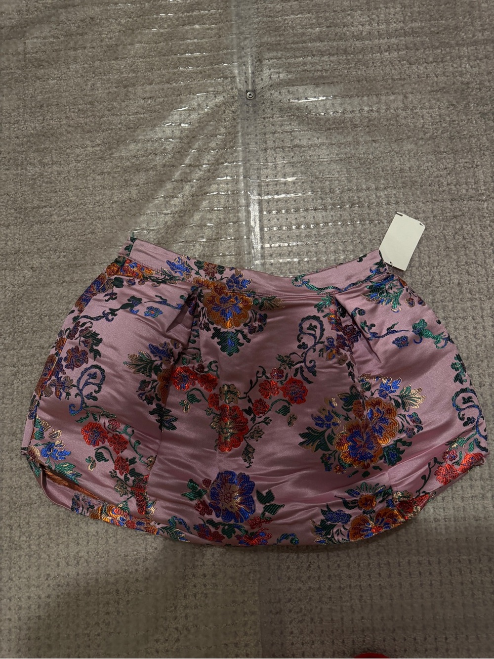 Free people jacquard  Satin Mini Skirt